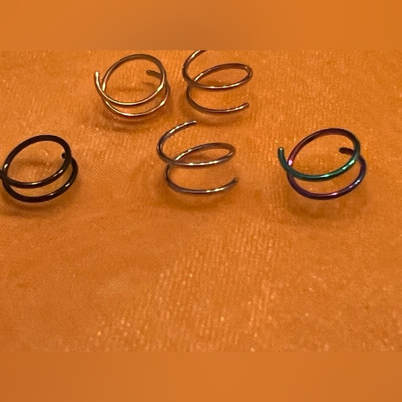 Nose rings twist on multi hoop 5 colors New - Picture 1 of 3